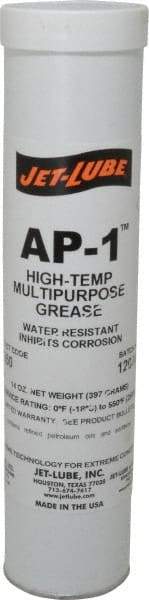 Jet-Lube - 14 oz Cartridge High Temperature Grease - Amber, High Temperature, 550°F Max Temp, NLGIG 2, - Americas Tooling