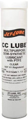 Jet-Lube - 14 oz Cartridge Synthetic General Purpose Grease - Clear, Food Grade, 400°F Max Temp, NLGIG 1-1/2, - Americas Tooling