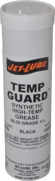 Jet-Lube - 14 oz Cartridge Graphite High Temperature Grease - Black, High/Low Temperature, 600°F Max Temp, NLGIG 1-1/2, - Americas Tooling