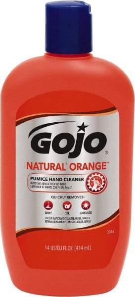 GOJO - 14 oz Squeeze Bottle Liquid Hand Cleaner - General Duty, Orange Scent, W/Pumice - Americas Tooling