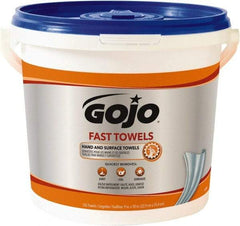 GOJO - Pre-Moistened Hand Cleaning Wipes - Center Pull, 12-1/4" x 10-1/2" Sheet Size, Blue - Americas Tooling