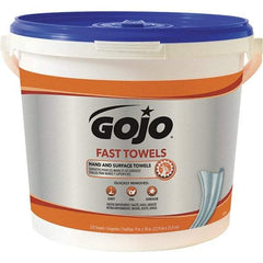 GOJO - Pre-Moistened Hand Cleaning Wipes - Center Pull, 11" x 7-3/4" Sheet Size, Blue - Americas Tooling