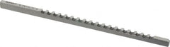 Dumont Minute Man - 3mm Keyway Width, Style A, Keyway Broach - High Speed Steel, Bright Finish, 1/8" Broach Body Width, 13/64" to 1-1/8" LOC, 5" OAL, 650 Lbs Pressure for Max LOC - Americas Tooling