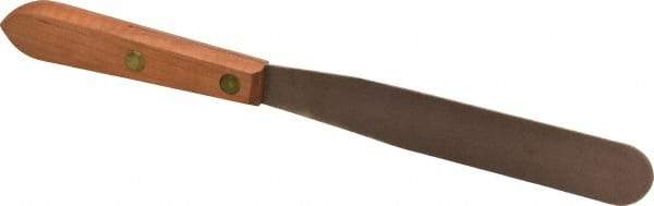 Ampco - 1" Wide Nickel Copper Spatula - Stiff, Wood Handle, 10-1/4" OAL - Americas Tooling