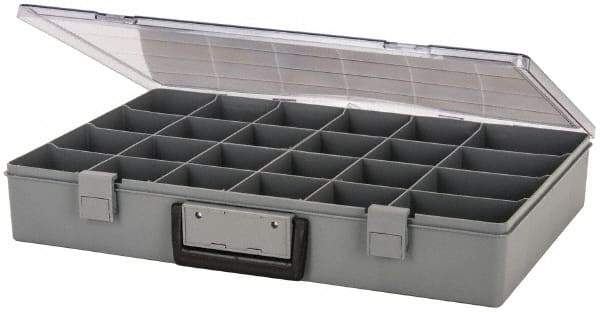 Flambeau - 18-1/2" Wide x 3" High x 13" Deep, Small Parts Storage Box - Copolymer Frame, 24 Compartments - Americas Tooling