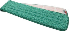 Rubbermaid - 36-1/2" Long x 5-1/2" Wide Microfiber Dust Mop Pad - Hook & Loop, Green - Americas Tooling