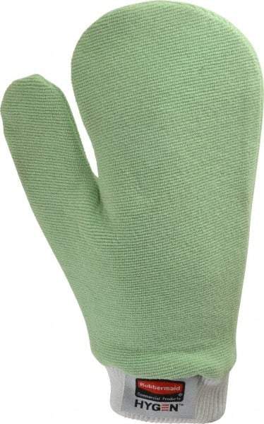 Rubbermaid - 11" Long Microfiber Cleaning & Dusting Mitt - Green, Multipurpose - Americas Tooling