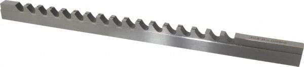 Dumont Minute Man - 7/16" Keyway Width, Style D, Keyway Broach - High Speed Steel, Bright Finish, 9/16" Broach Body Width, 1" to 6" LOC, 13-7/8" OAL, 9,400 Lbs Pressure for Max LOC - Americas Tooling