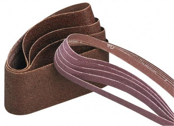 Norton - 1/4" Wide x 18" OAL, 80 Grit, Aluminum Oxide Abrasive Belt - Aluminum Oxide, Medium, Coated - Americas Tooling