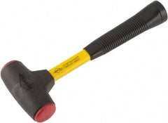 NUPLA - 16 oz Head 1-5/8" Face Diam Urethane Dead Blow Hammer - 12-1/2" OAL, Fiberglass Handle - Americas Tooling