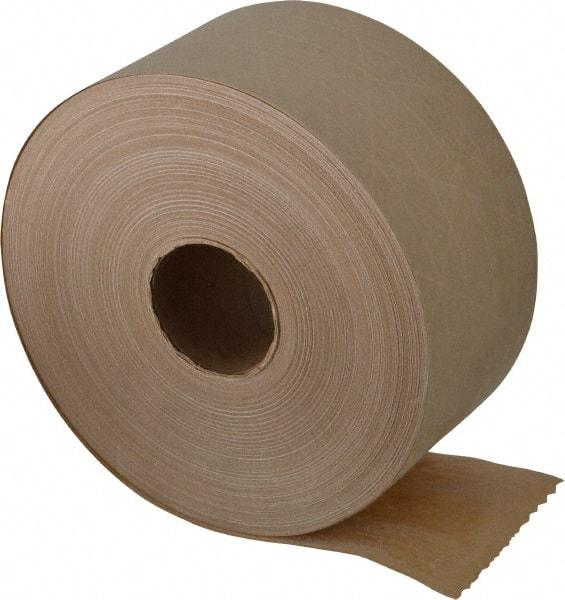 Made in USA - 3" x 375' White Water Activated Adhesive Sealing Tape - Paper Backing, 6 mil Thick, 60 Lb Tensile Strength, Series SPIN3 - Americas Tooling