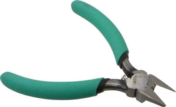 Xcelite - 4" OAL, 20 AWG Capacity, Full-Flush Diagonal Cutter - 5/8" Jaw Length x 37/64" Jaw Width, Relieved Tapered Head, ESD Cushion Handle - Americas Tooling