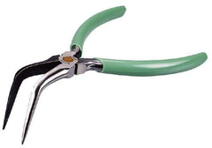 Xcelite - 6" Long, 23/64" Jaw Length, Smooth Jaw, Long Nose/Bent Nose Plier - Americas Tooling