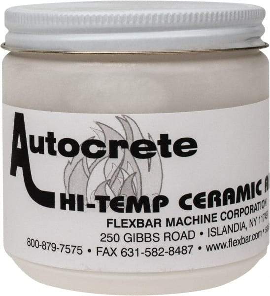 Flexbar - 1 Lb Jar White Ceramic Filler/Repair Caulk - 3000°F Max Operating Temp, 24 hr Full Cure Time - Americas Tooling