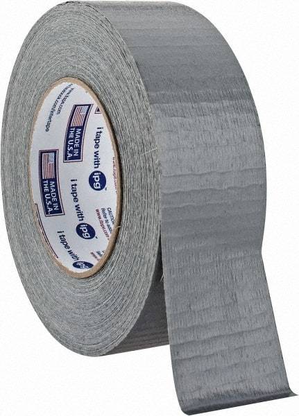 Intertape - 2" x 55m Silver Duct Tape - 8 mil, Rubber Adhesive, Polyethylene Film Backing, 18 Lb/ln Tensile Strength, Series AC15 - Americas Tooling