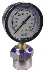 Value Collection - 2,000 Max psi, 2-1/2 Inch Dial Diameter, Stainless Steel Pressure Gauge Guard and Isolator - 2.5% Accuracy, 18-8 Material Grade - Americas Tooling