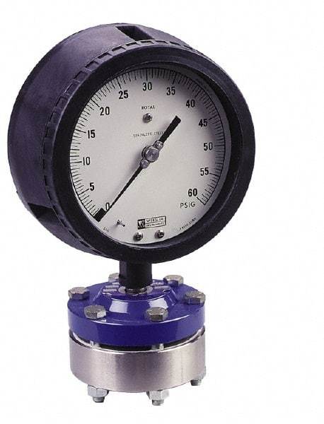 Value Collection - 60 Max psi, 4-1/2 Inch Dial Diameter, Polypropylene Pressure Gauge Guard and Isolator - 0.5% Accuracy - Americas Tooling