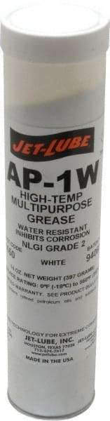 Jet-Lube - 14 oz Cartridge High Temperature Grease - White, High Temperature, 550°F Max Temp, NLGIG 2, - Americas Tooling