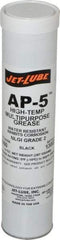 Jet-Lube - 14 oz Cartridge Moly-Disulfide Extreme Pressure Grease - Black, Extreme Pressure & High Temperature, 550°F Max Temp, NLGIG 2, - Americas Tooling