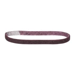 3M - 1/2" Wide x 18" OAL, Aluminum Oxide Abrasive Belt - Aluminum Oxide, Medium, Nonwoven, Series SC-BS - Americas Tooling