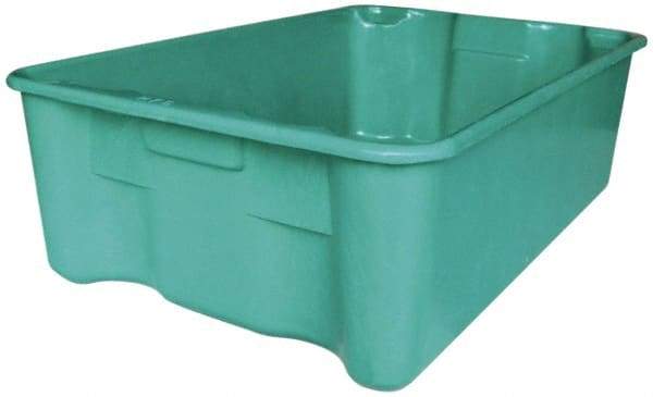 MFG Tray - 300 Lb Load Capacity Green Fiberglass Tote Container - Stacking, Nesting, 19.3" Long x 12-1/2" Wide x 6" High - Americas Tooling