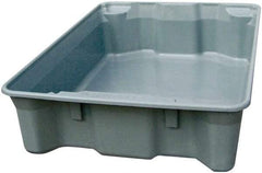 MFG Tray - 500 Lb Load Capacity Gray Fiberglass Tote Container - Stacking, Nesting, 25.3" Long x 18" Wide x 10" High - Americas Tooling