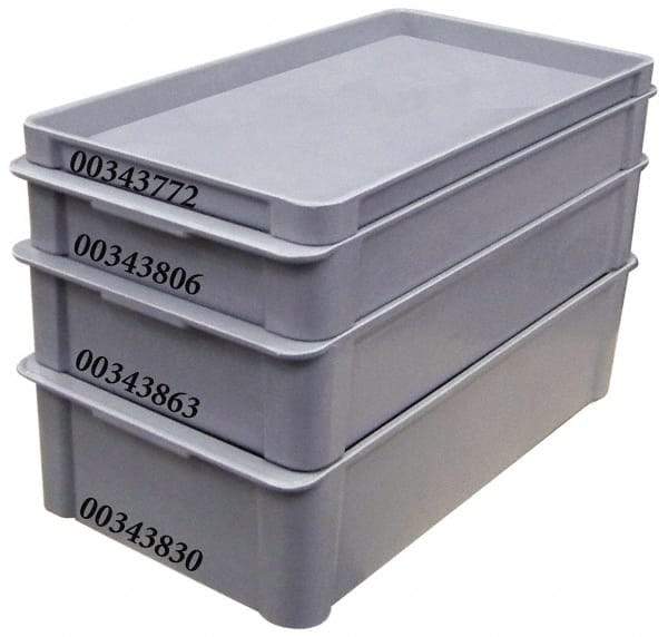 MFG Tray - 225 Lb Load Capacity Gray Fiberglass Tote Container - Stacking, 23.4" Long x 12" Wide x 4.4" High - Americas Tooling