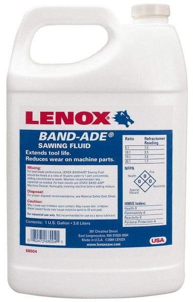 Lenox - Band-Ade, 55 Gal Drum Sawing Fluid - Semisynthetic, For Cutting, Machining - Americas Tooling