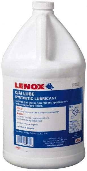 Lenox - C/AL, 1 Gal Bottle Sawing Fluid - Synthetic, For Cutting, Near Dry Machining (NDM) - Americas Tooling