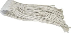 PRO-SOURCE - 5" White Head Band, X-Large Cotton Cut End Mop Head - 8 Ply, Clamp Jaw Connection, Use for Stripping/Finishing - Americas Tooling