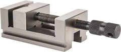 Value Collection - 2-3/8" Jaw Width, 2-3/16" Jaw Opening Capacity, 1" Jaw Height, Toolmaker's Vise - Flat Jaw, 4-3/8" OAL - Americas Tooling