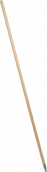 PRO-SOURCE - 60 x 15/16" Wood Handle for Push Brooms - Threaded Connection, Tan - Americas Tooling