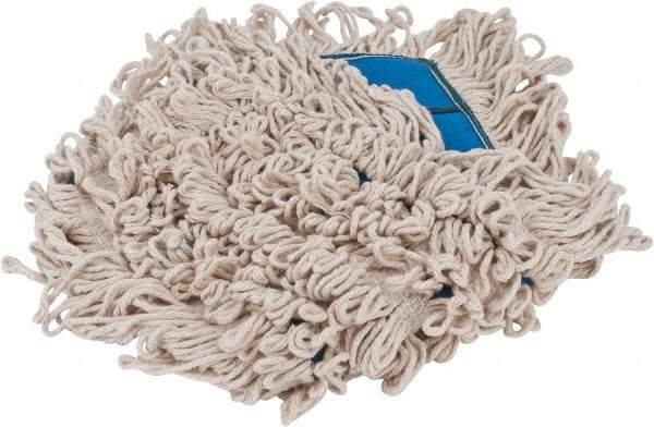 PRO-SOURCE - 18" Long x 5" Wide Yarn Blend Dust Mop Head - Snap-On, Blue, Looped Head, Launderable - Americas Tooling