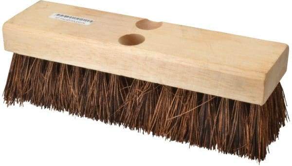 PRO-SOURCE - 2" Bristle Length, Palmyra Scrub Brush - 10" OAL, Tapered Handle, Hardwood Block - Americas Tooling