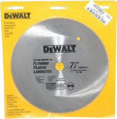 DeWALT - 7-1/4" Diam, 5/8" Arbor Hole Diam, 140 Tooth Wet & Dry Cut Saw Blade - Steel, Smooth Action, Standard Round Arbor - Americas Tooling