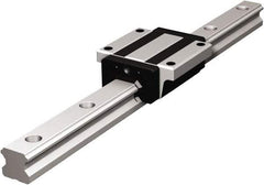 THK - 2,520mm OAL x 34mm Overall Width x 29mm Overall Height 4 Way HSR Rail - 80mm Between Holes, 9 x 14 x 12mm Hole Size - Americas Tooling