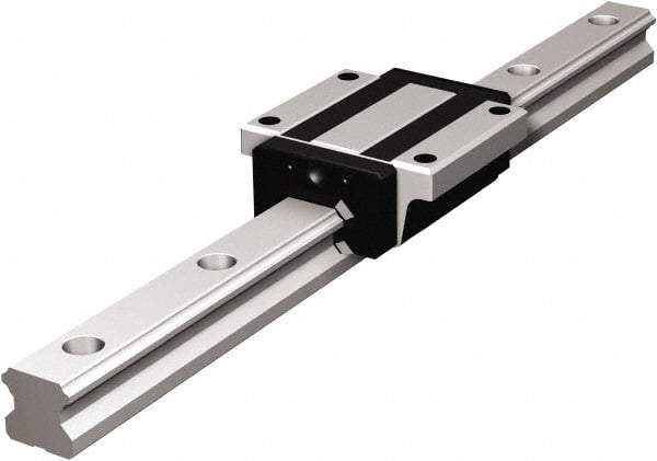 THK - 340mm OAL x 23mm Overall Width x 22mm Overall Height 4 Way HSR Rail - 60mm Between Holes, 7 x 11 x 9mm Hole Size - Americas Tooling