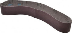 3M - 1-1/2" Wide x 24" OAL, 80 Grit, Aluminum Oxide Abrasive Belt - Aluminum Oxide, Medium, Coated, X Weighted Cloth Backing, Series 341D - Americas Tooling