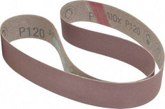 3M - 1-1/2" Wide x 42" OAL, 120 Grit, Aluminum Oxide Abrasive Belt - Aluminum Oxide, Fine, Coated, X Weighted Cloth Backing, Series 341D - Americas Tooling