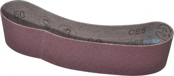 3M - 2" Wide x 18-15/16" OAL, 60 Grit, Aluminum Oxide Abrasive Belt - Aluminum Oxide, Medium, Coated, X Weighted Cloth Backing, Series 341D - Americas Tooling