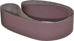 3M - 3" Wide x 60" OAL, 120 Grit, Aluminum Oxide Abrasive Belt - Aluminum Oxide, Fine, Coated, X Weighted Cloth Backing, Series 241D - Americas Tooling