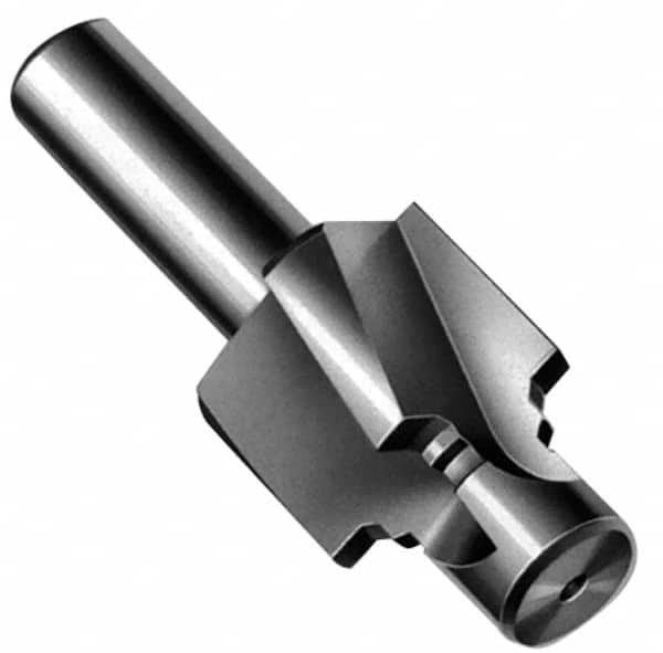 Made in USA - 3/4-16" Port, 1.24" Spotface Diam, 1/2" Tube Outside Diam, Plain Pilot, Straight Shank, High Speed Steel Porting Tool - Americas Tooling