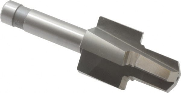 Made in USA - 3/4-16" Port, 1.24" Spotface Diam, 1/2" Tube Outside Diam, Reamer Pilot, Straight Shank, High Speed Steel Porting Tool - Americas Tooling