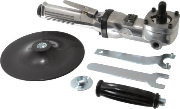 Value Collection - 7" Wheel Diam, 4,500 RPM, Pneumatic Angle & Disc Grinder - 5/8-11 Spindle - Americas Tooling