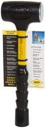 NUPLA - 32 oz Head 2" Face Diam Slim Head Dead Blow Hammer with Steel Face - 12" OAL, Fiberglass Handle - Americas Tooling