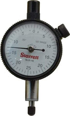 Starrett - 1/8" Range, 0-25-0 Dial Reading, 0.001" Graduation Dial Drop Indicator - 1-11/16" Dial, 0.05" Range per Revolution - Americas Tooling