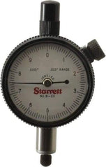 Starrett - 0.025" Range, 0-10 Dial Reading, 0.0001" Graduation Dial Drop Indicator - 1-11/16" Dial, 0.01" Range per Revolution - Americas Tooling