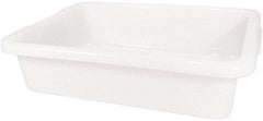 Rubbermaid - 4.6 Gal, White Polyethylene Tote Container - Nesting, 20" Long x 15" Wide x 5" High - Americas Tooling