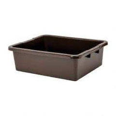 Rubbermaid - 7.1 Gal, Brown Polyethylene Tote Container - Nesting, 21-1/2" Long x 17.1" Wide x 7" High - Americas Tooling