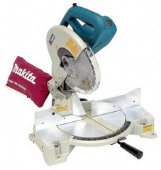 Makita - 15 Amp, 115 Volt, 4,600 RPM, 45° Left Single Bevel Miter Saw - 5/8" Arbor, 10" Blade Diam - Americas Tooling